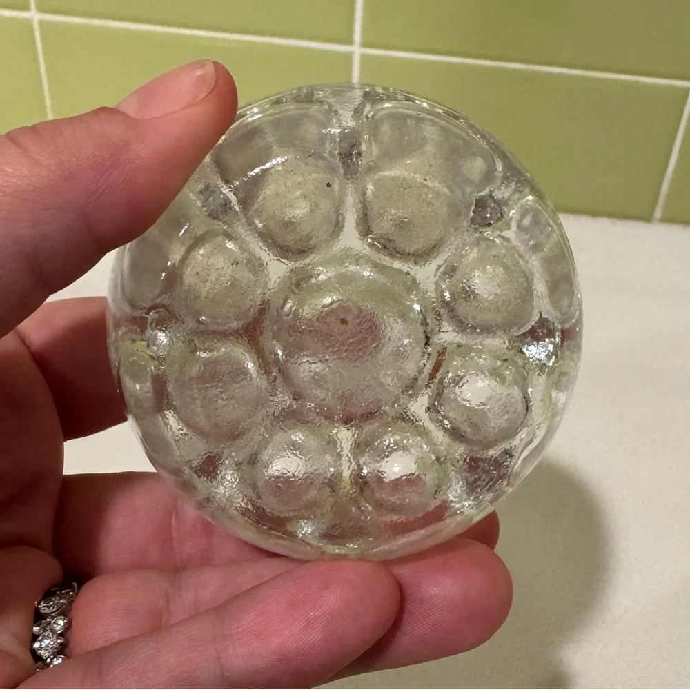 Vintage Clear Glass Flower Frog - Picture 4 of 5